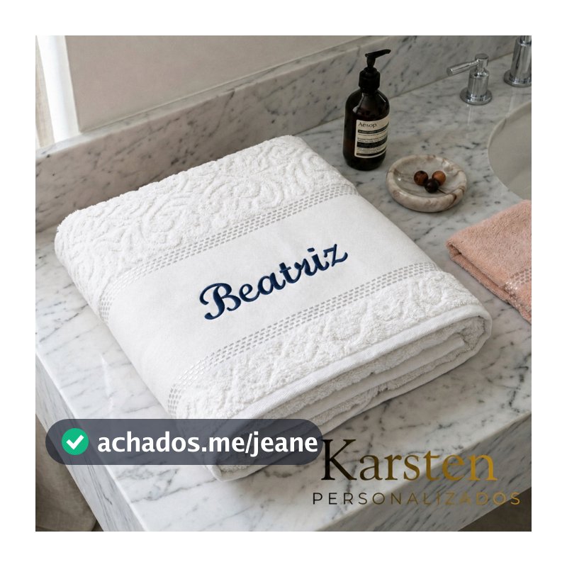 Toalha Gigante Banhão Karsten Melina + Seu nome Personalizado Na toalha Manda no Chat Apos Compra