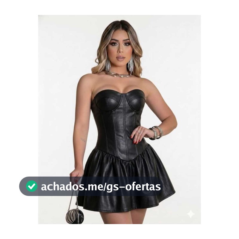 Vestido Femenino tomara que caia plissado corset barbie em COURO tendencia INVIERNO 2026 cores (MARROM) elegante