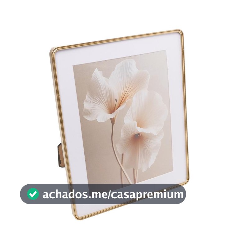 Porta-Retrato Zen 10cm x 15cm Dourado Metal