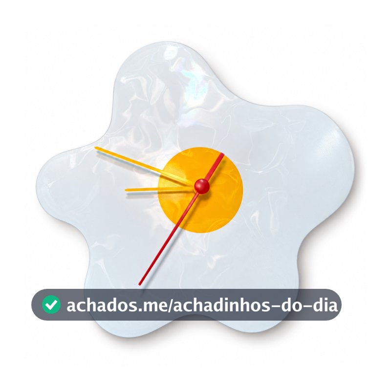 Relogio de Parede Ovo Frito Presente Criativo 24cm