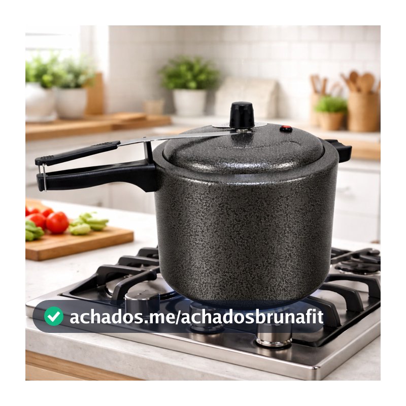 Panela Pressão 10 Litros Alumínio Reforçado Craqueada Cozimento Rápido Cozinha Craquelada