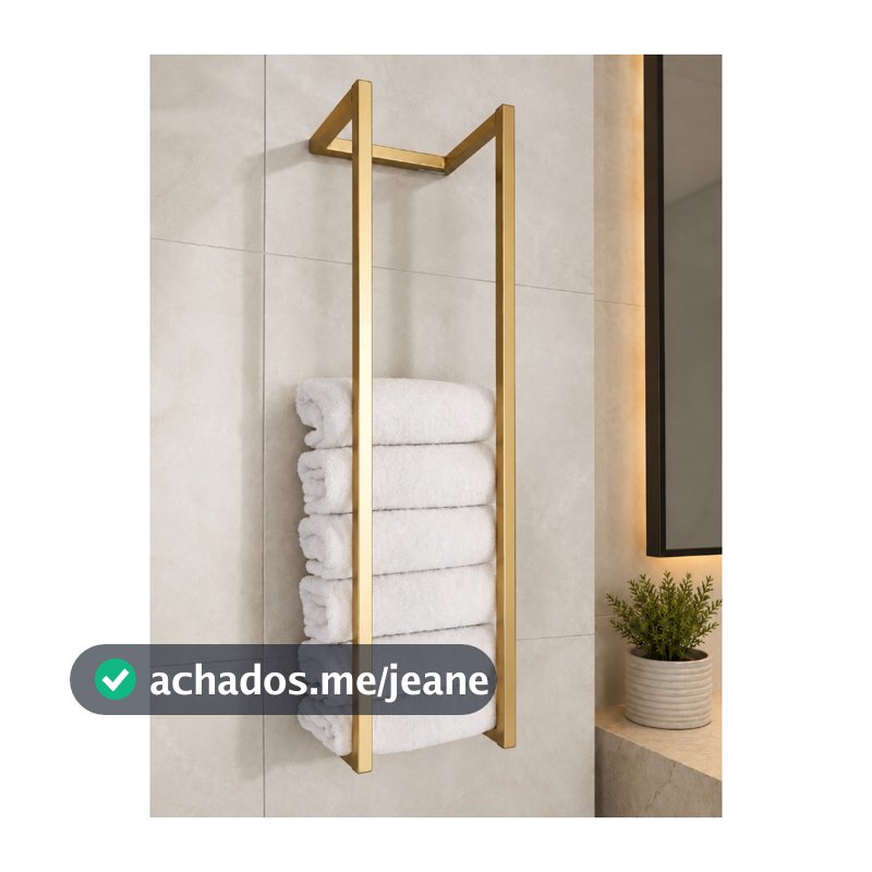 Porta Toalha Rosto Parede Estilo Industrial Moderno Banheiro Lavabo Salão Barbearia