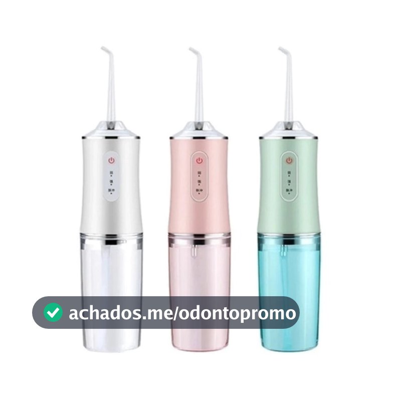 Irrigador Dental Elétrico Oral Portátil Recarregável USB 220ml Limpeza Para família ou viagem