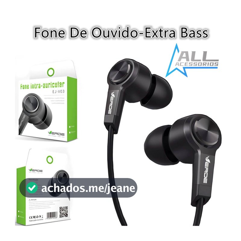 Fone Da Verde Fone De Ouvido Com Fio/Microfone Extra Bass Alta Resolucao Headsets