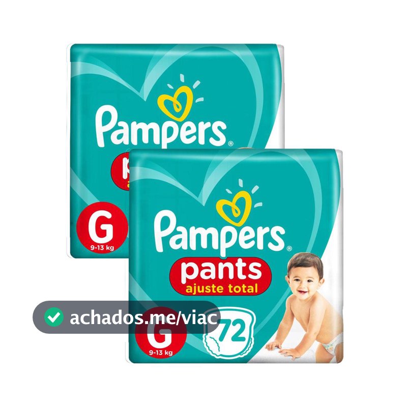Kit 144 Fralda Pampers Pants Ajuste Total Top Tamanho G