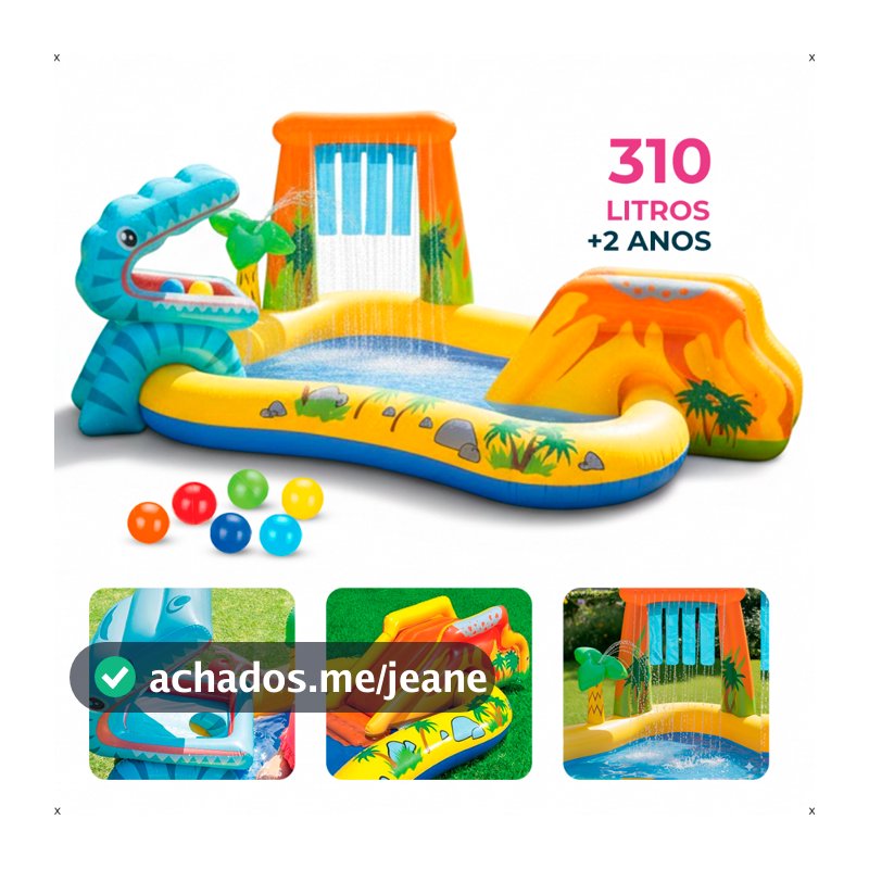 Piscina Playground Centro De Diversões Dinossauro Intex 310 LITROS