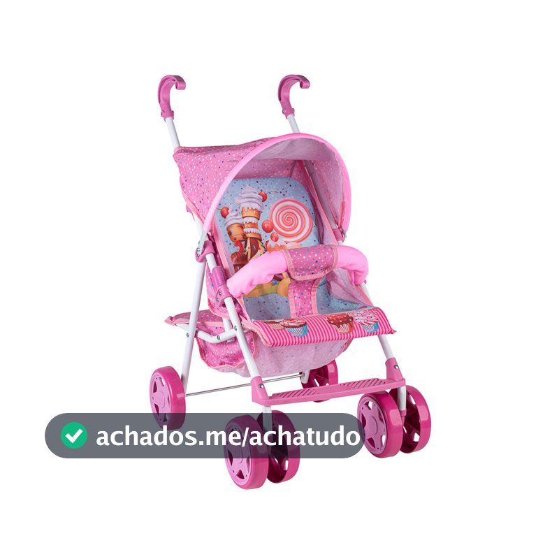 Carrinho de boneca cupcake luxo - Baby Hercules