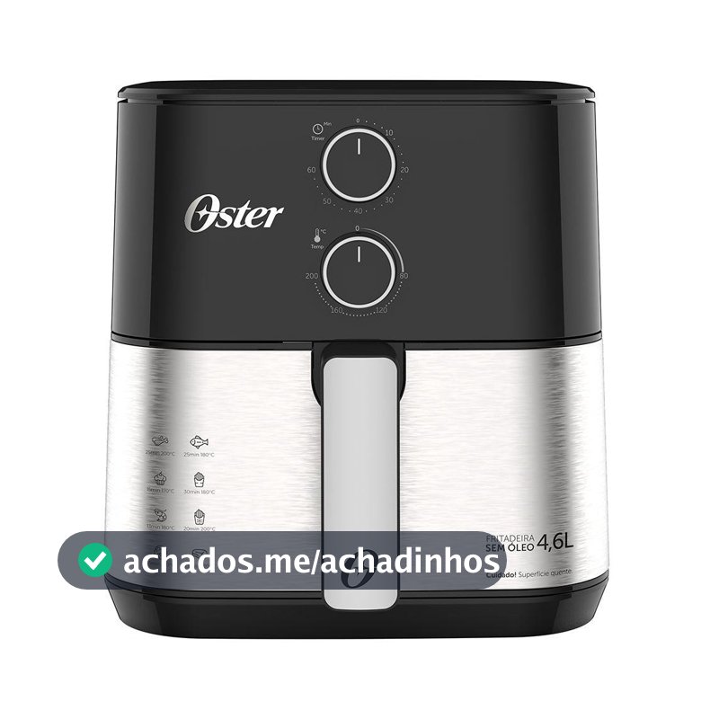 Fritadeira Elétrica Sem Óleo Oster 1500W 4,6 Litros 127V OFRT520-127