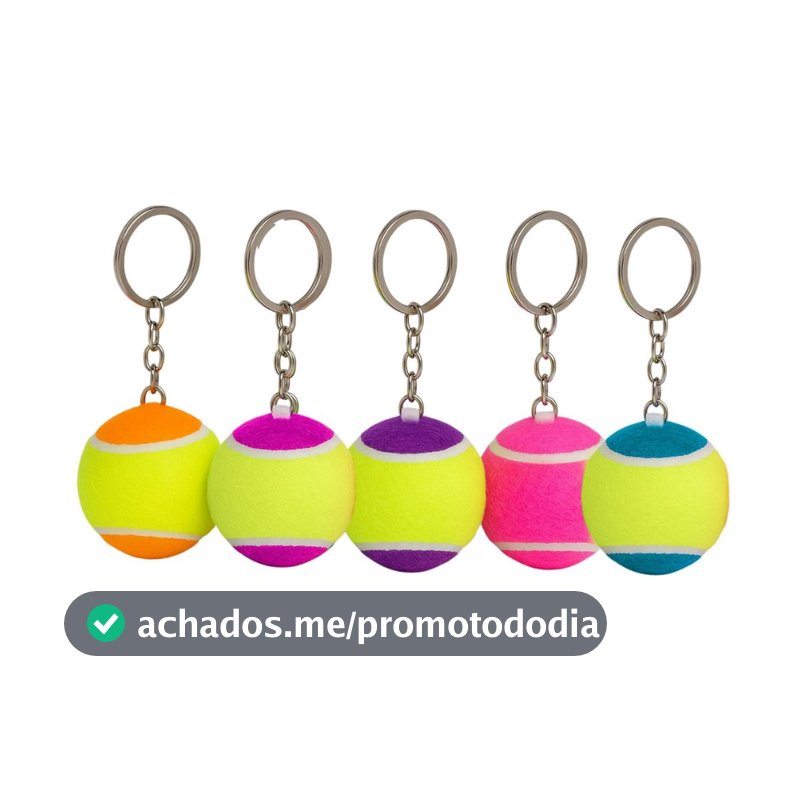 Chaveiro Mini Bola Tênis, Beach Tenis Varias cores Gift
