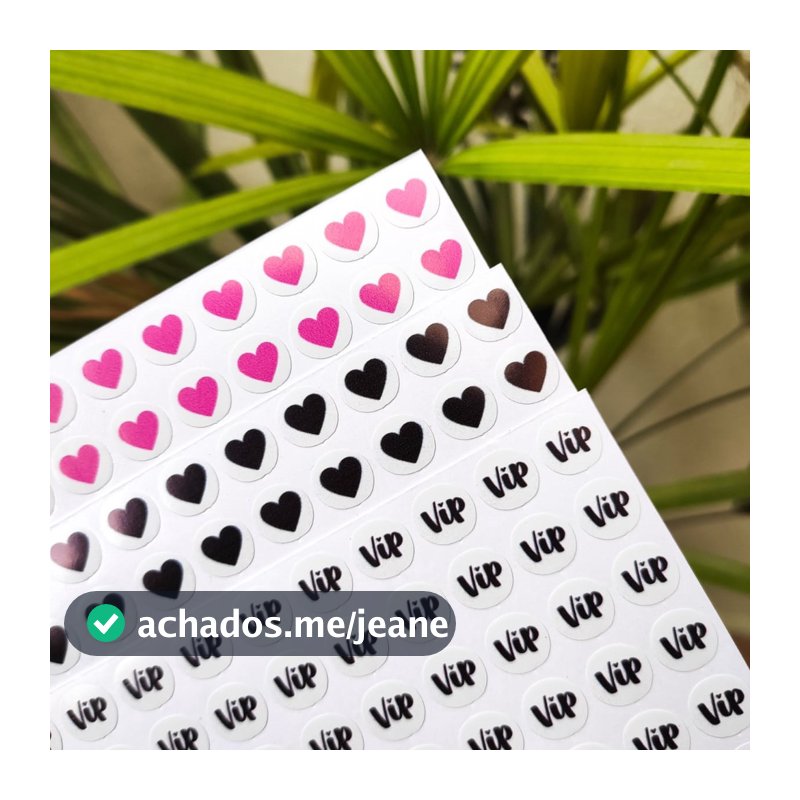 Adesivo 1x1 Cartão Fidelidade, Cartão Vip - 180 unidades