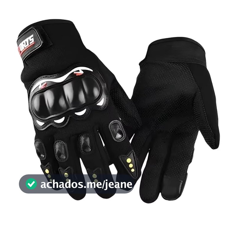 🛡️ Luva Moto Reforçada - Para Motoqueiro: Proteção Completa Touch Screen Antiderrapante