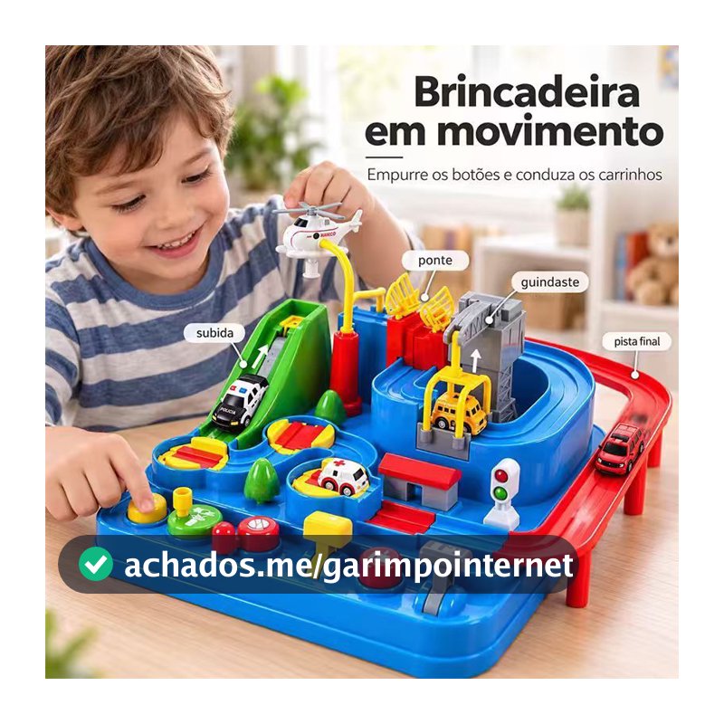 Brinquedo Carrinho Educativo Infantil Pista Carro Montessori