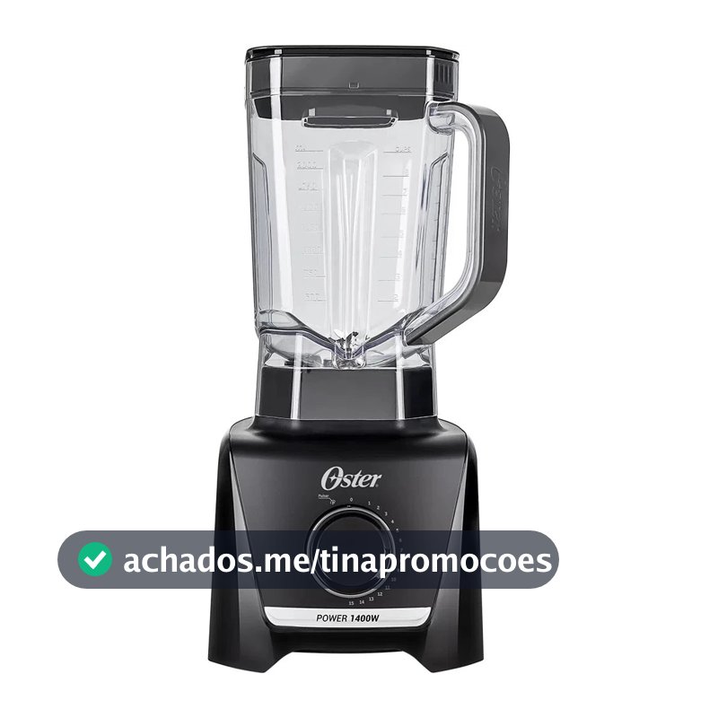 Liquidificador Oster Preto 3,2 Litros 15 Velocidades + Pulsar Preto 127v