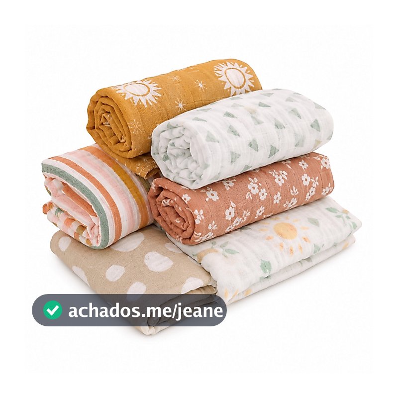 Cueiro Para Bebê Fralda Algodão Confortável Estampado Flanelado Ideal Para Enxoval Maternidade Berço