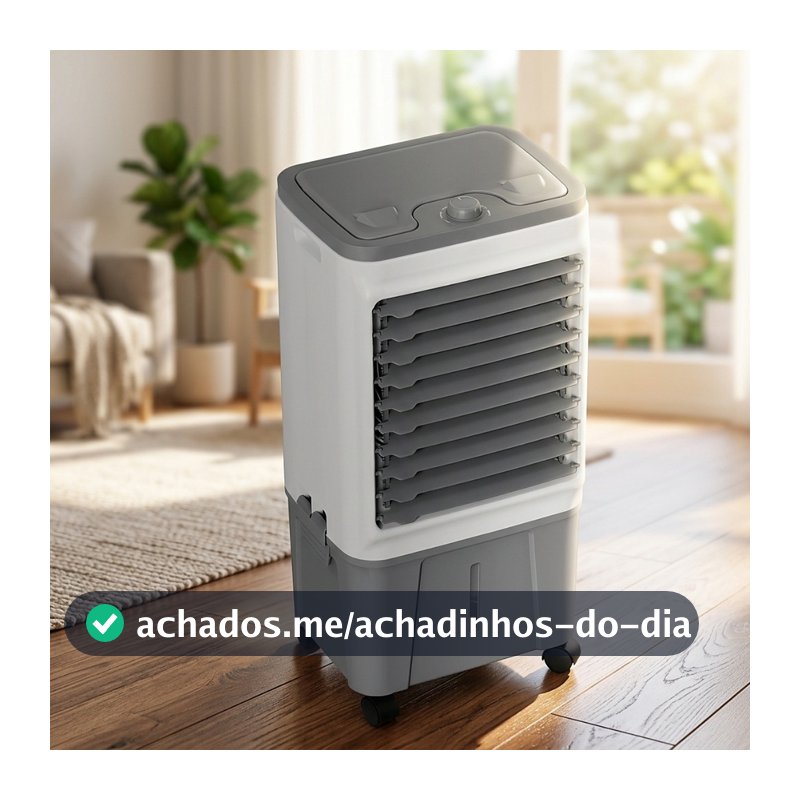 Climatizador de Ar Ventisol 16 Litros CLIN16 Portátil Evaporativo Umidificador 130W 3 Velocidades Rodinhas Quarto Sala