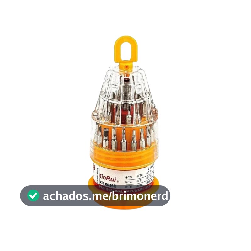 Kit Ferramentas Chave De Precisão Fenda Philips 31 Peças Para Manutenção Celular Notebook Oculos