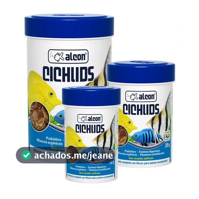 Ração Para Peixes Ciclídeos Alcon Cichlids  Nutrição Completa p Acará Disco, Bandeira e Ciclídeos