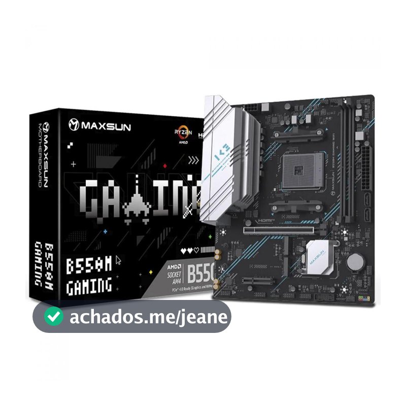 Placa Mãe MAXSUN MS-B550M Gaming WIFI, Chipset B550, AMD AM4, mATX, DDR4