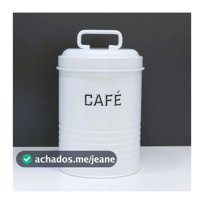 Lata de Café 500g Branca Grão Ou Pó Porta Mantimentos