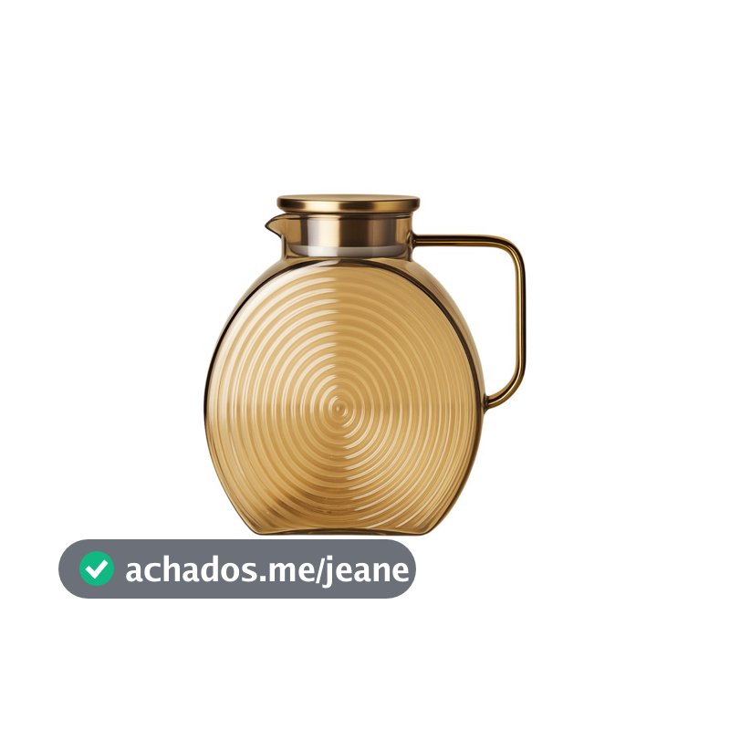 Jarra Vidro p/ Porta Geladeira Tampa Inox 1,8 Litros Solaris