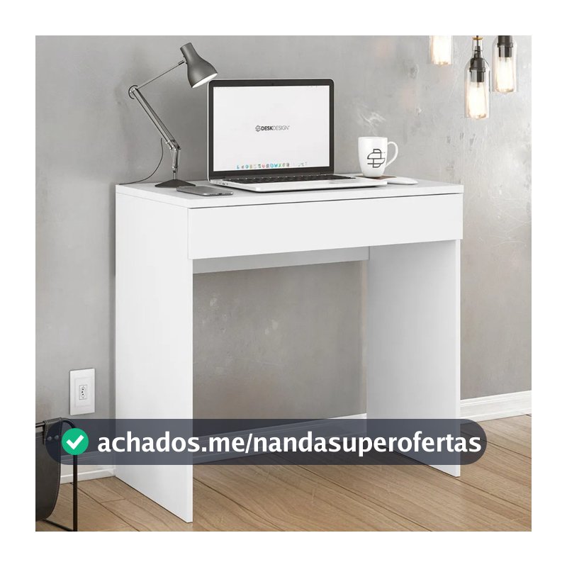 QUEIMA DE ESTOQUE! Mesa Multiuso Escrivaninha/Mesa para computador escritório Prisma - Branco
