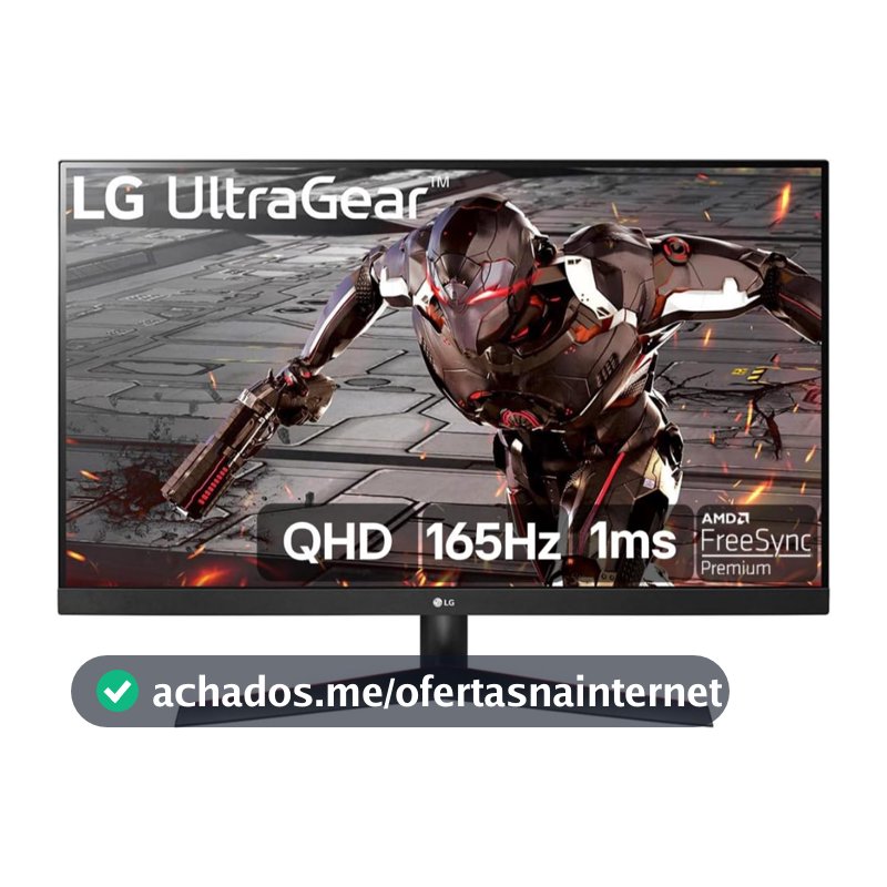 Monitor Gamer LG UltraGear 32" QHD 165Hz 1ms (MBR) HDR10 FreeSync Premium