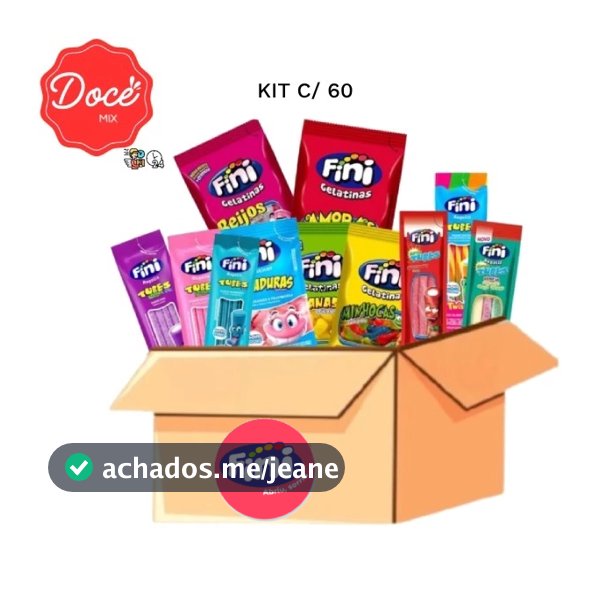 Kit 24 a 60 Pacotes Bala Fini Sabores Variados