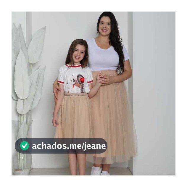Saia Tule Infantil Liso Gode Femenina Moda Evangelica