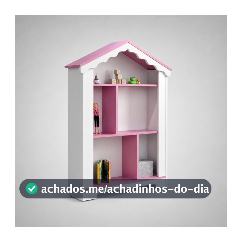 Estante Organizadora de Brinquedos Quarto Infantil Menina Blogueirinha MDF