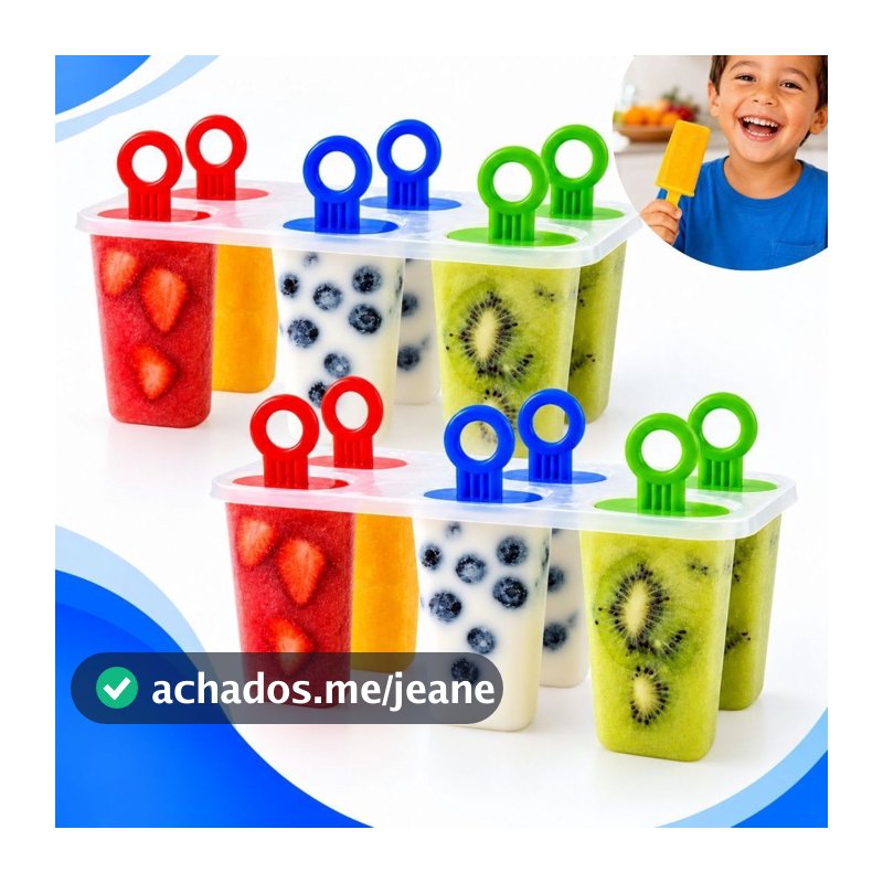 Forma Forminha para Fazer Sorvete Picolé Picoleteira Palito Caseiro Crianças