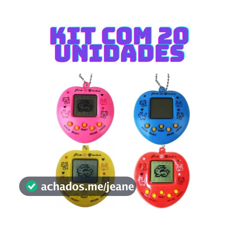 Kit 5/10/15/20 Bichinho Virtual Animais Brinquedo 168 Bichos Com Cordão Game Bichinho Virtual