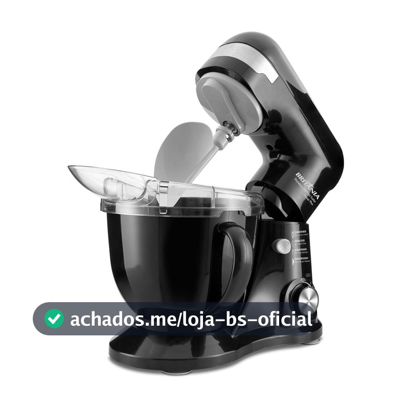 Batedeira Planetária Britânia BBP760P Power Plus Preta 700W