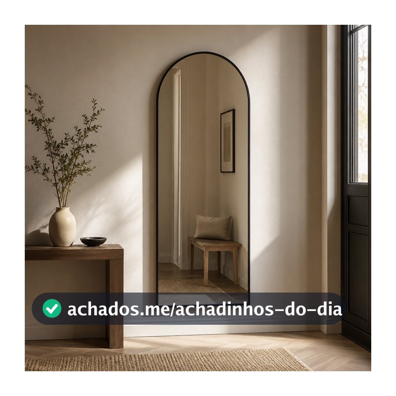 Espelho Portal Decorativo 160x70cm Corpo Inteiro Grande Para Sala Quarto Hall Banheiro