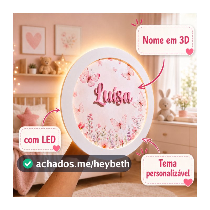 Porta Maternidade com Led Personalizado