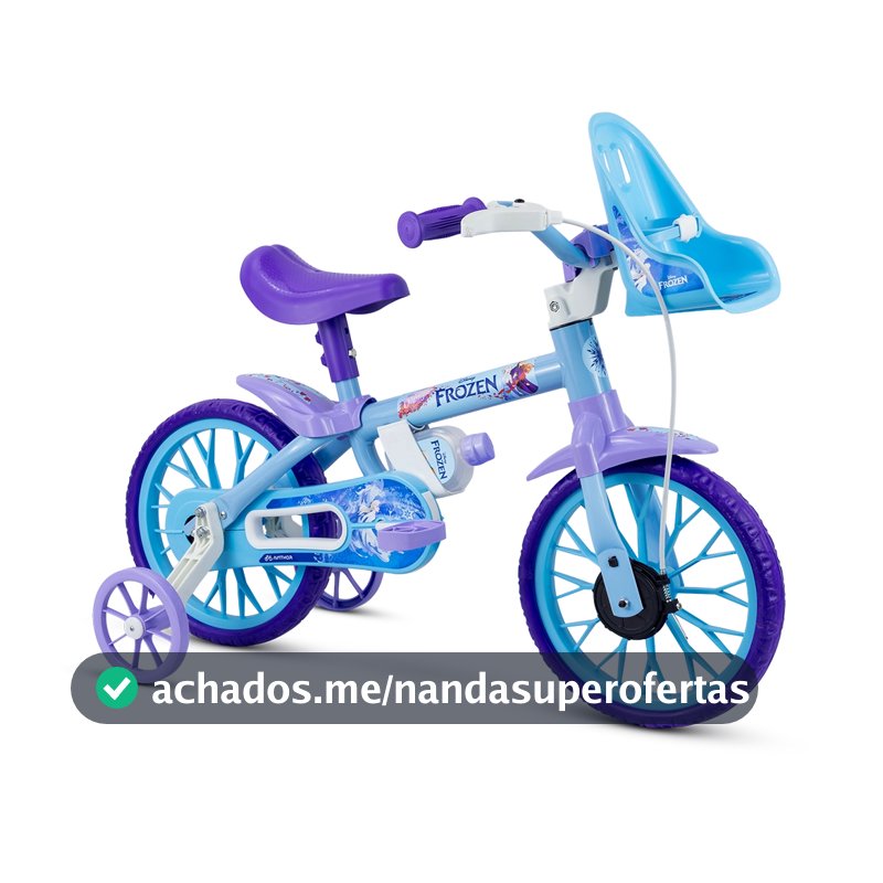 Bicicleta Infantil Aro 12 com Rodinhas Laterais e Garrafinha Bike Ajustável para Primeiras Pedaladas