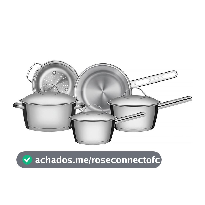 Jogo de Panelas de Aço Inox Indução Tramontina 5 Peças Allegra