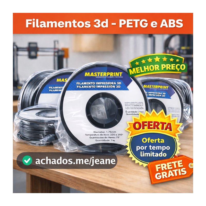 Filamento PETG rolo 1 kg Impressora 3d Creality Bambo ABS PLA