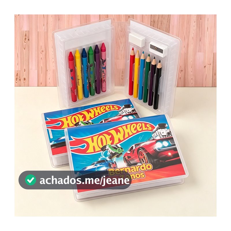 Estojo Maleta de Pintura Hot Wheels | Tema da sua festa | Maleta de Colorir