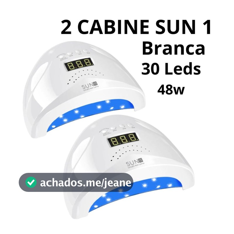 Cabine Sun 1s One Led Uv 48w Unhas Acrigel 30 Leds Bivolt