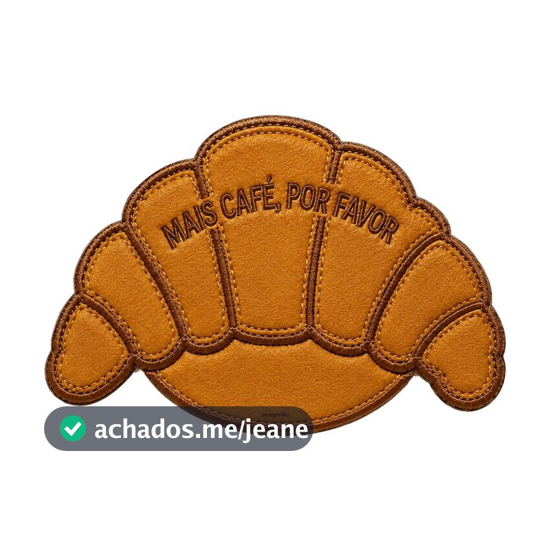 1 Unidade Jogo Americano Impermeável Mesa Posta Café da Manhã Bonjour Croissant 3D Mais Café, Por Favor