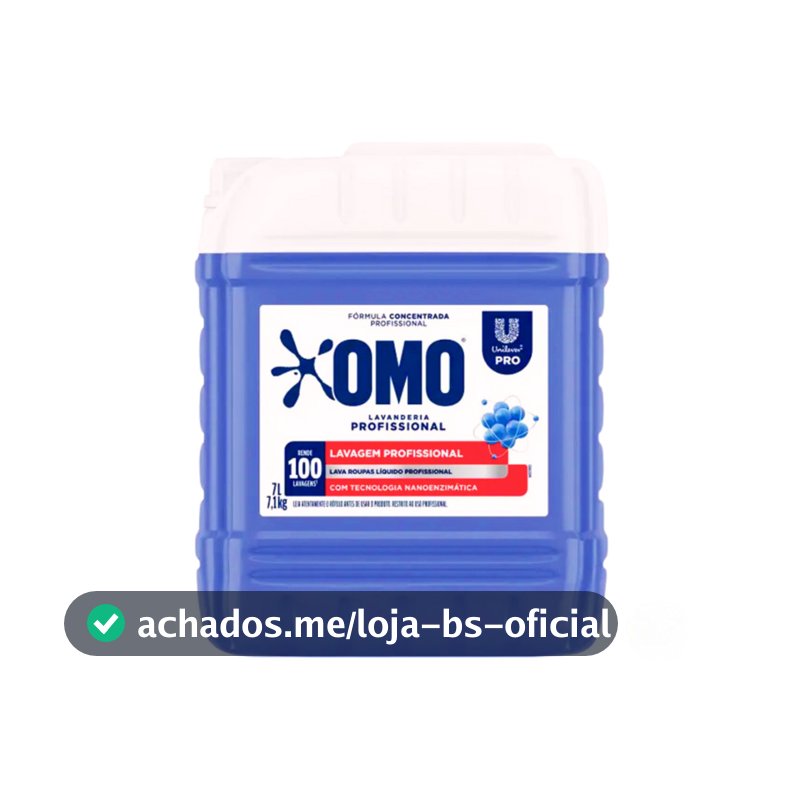 Lava Roupas Lavanderia Pro Líquido 7L Omo