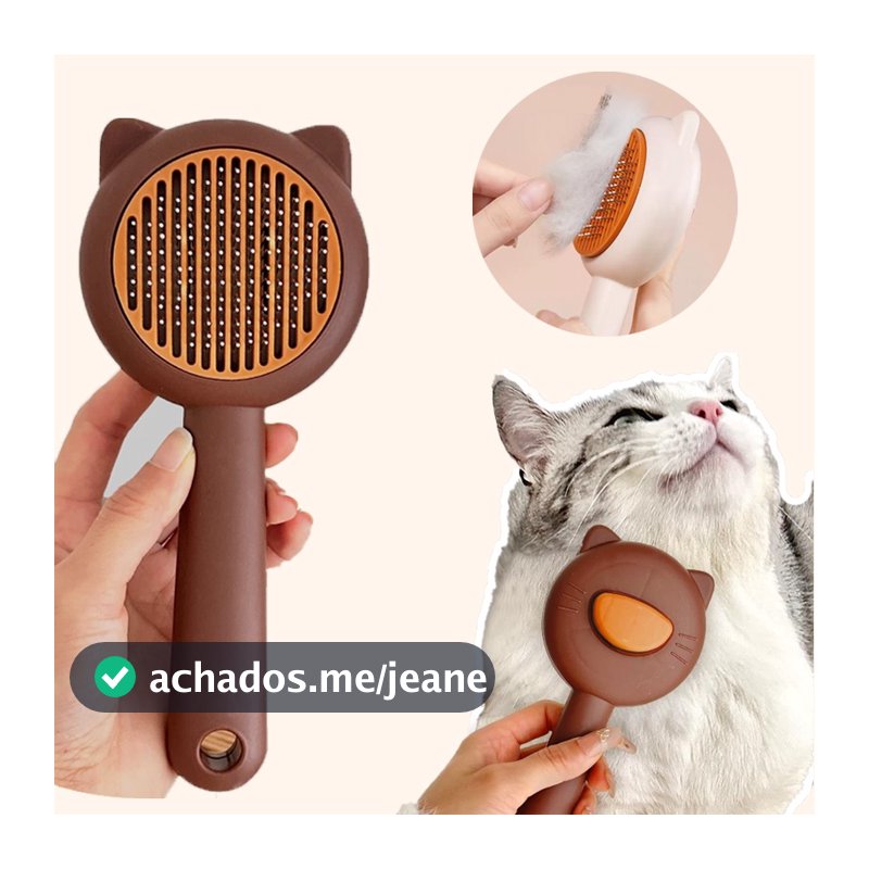 Pente Agulha Para Animais Escova Removedora Pet Gato Cão Cachorro Remove Pelo Solto Massageador