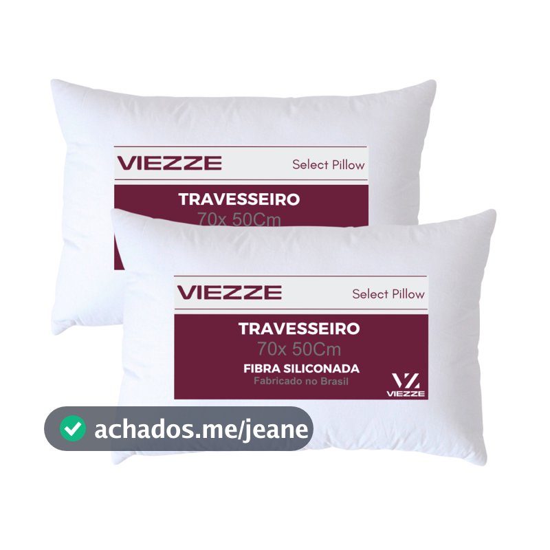 Kit 02 Travesseiro Regulável Super Macio Luxo Toque de Pluma 70x50cm com Ziper