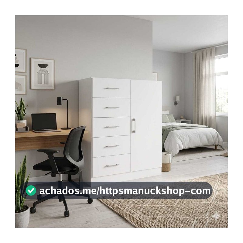 Cômoda Organizadora Londres 5 Gavetas e 1 Portas - Shark Móveis
