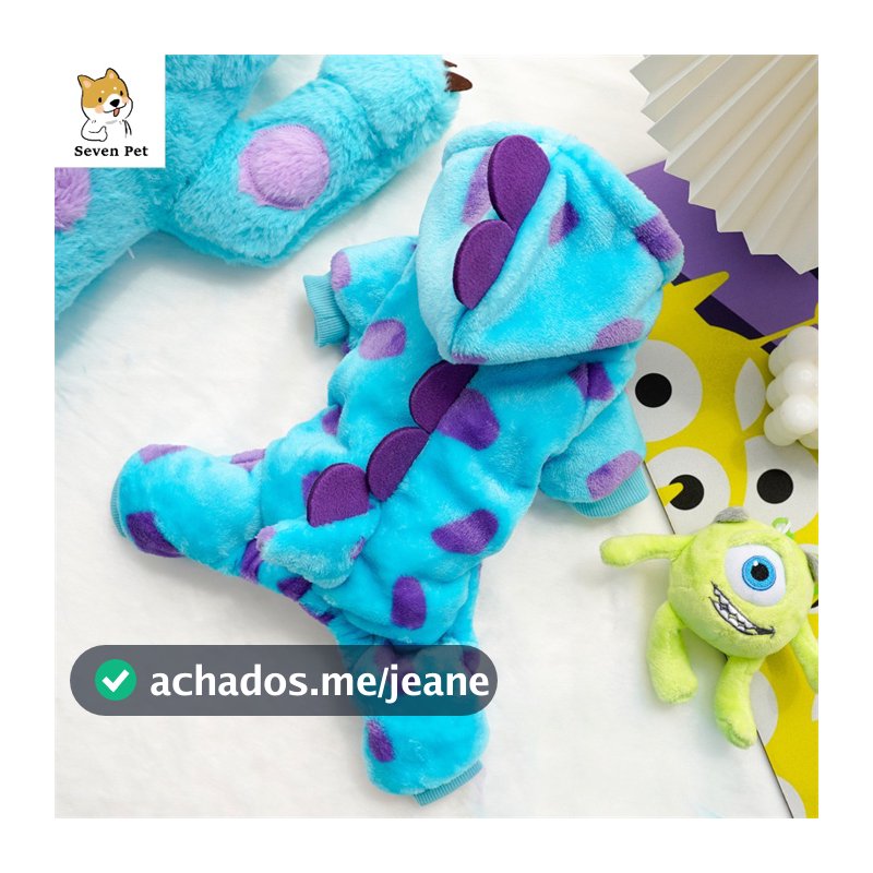 Roupas Fofas De Cachorro De Velo De Coral Capuz Transformação De Dinossauro De Quatro Pernas