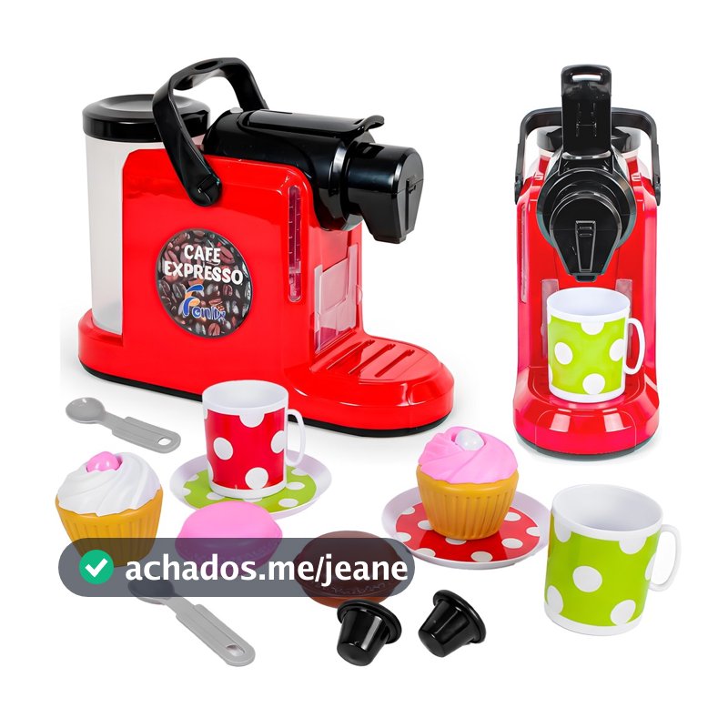 Mini Cafeteria Infantil Cozinha Brinquedo Com Luz Acessorios Sai Agua De Verdade - Fenix