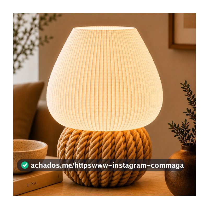 Luminária Varanasi |    Abajur de Mesa Moderno LED Decoração Sala Quarto Escritório