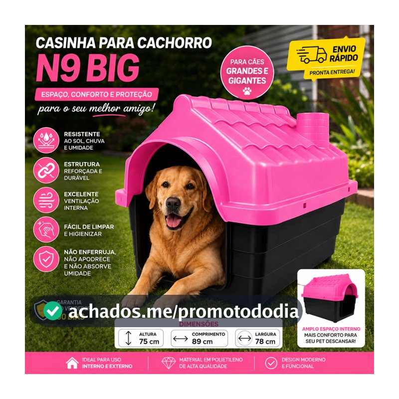 Casinha Plástica Desmontável Cachorros Cães Grande Porte N 9
