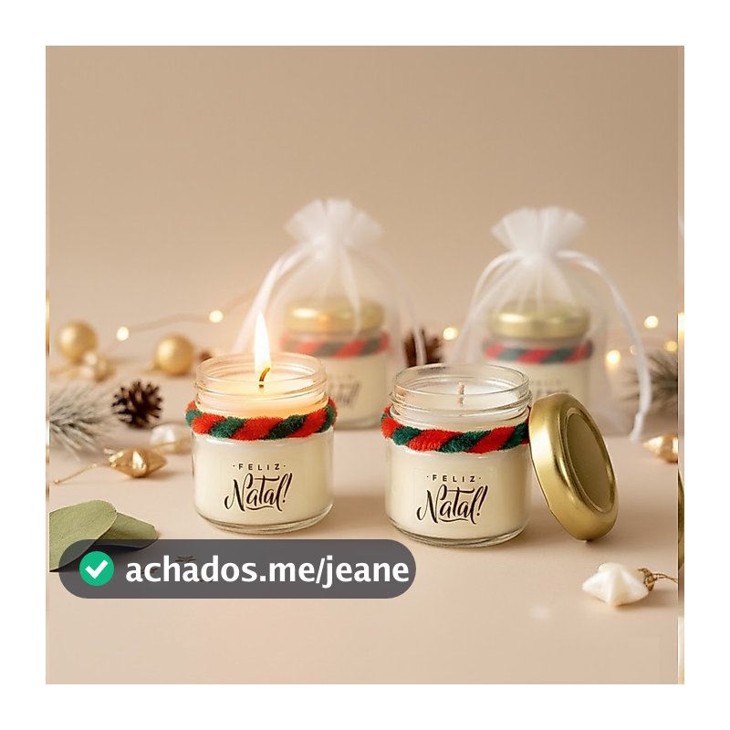 10 / 20 / 30 / 40 - Mini Velas NATAL Lembrancinhas Perfumada Aromática - IGUAL IMAGEM