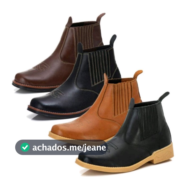 Bota Country Masculina Passeio Trabalho Costurada  Qualidade Promoção